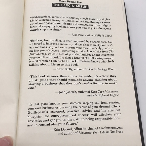 The $100. Startup Hardcover with Dust Jacket by Chris Guillebeau - Picture 4 of 10